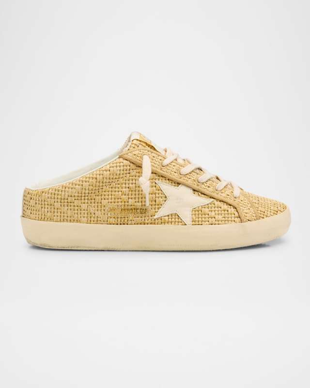 Superstar Sabot Raffia Low-Top Sneakers